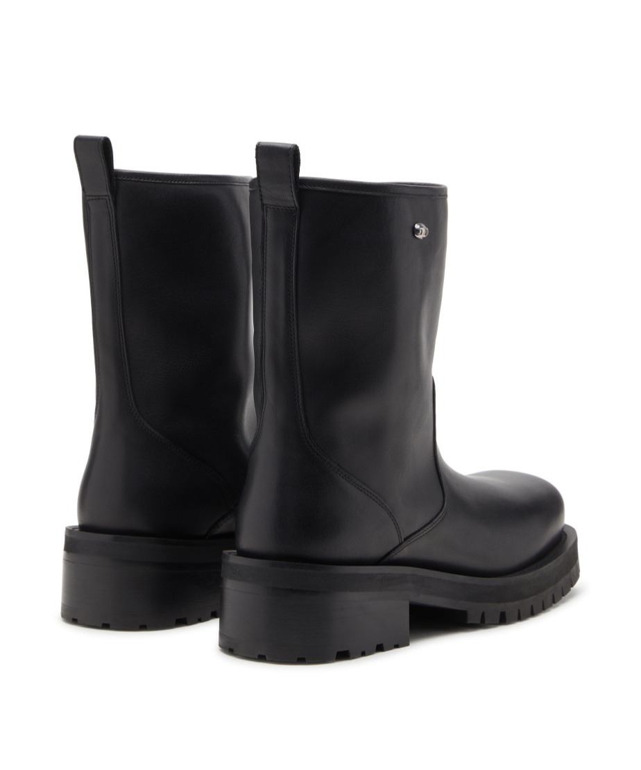 Diesel D-texan Square-toe Boots In Black