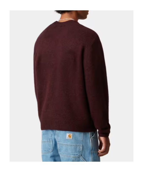 Carhartt Long Sleeve Ribbed Cuff Crew Neck Sweater In Red