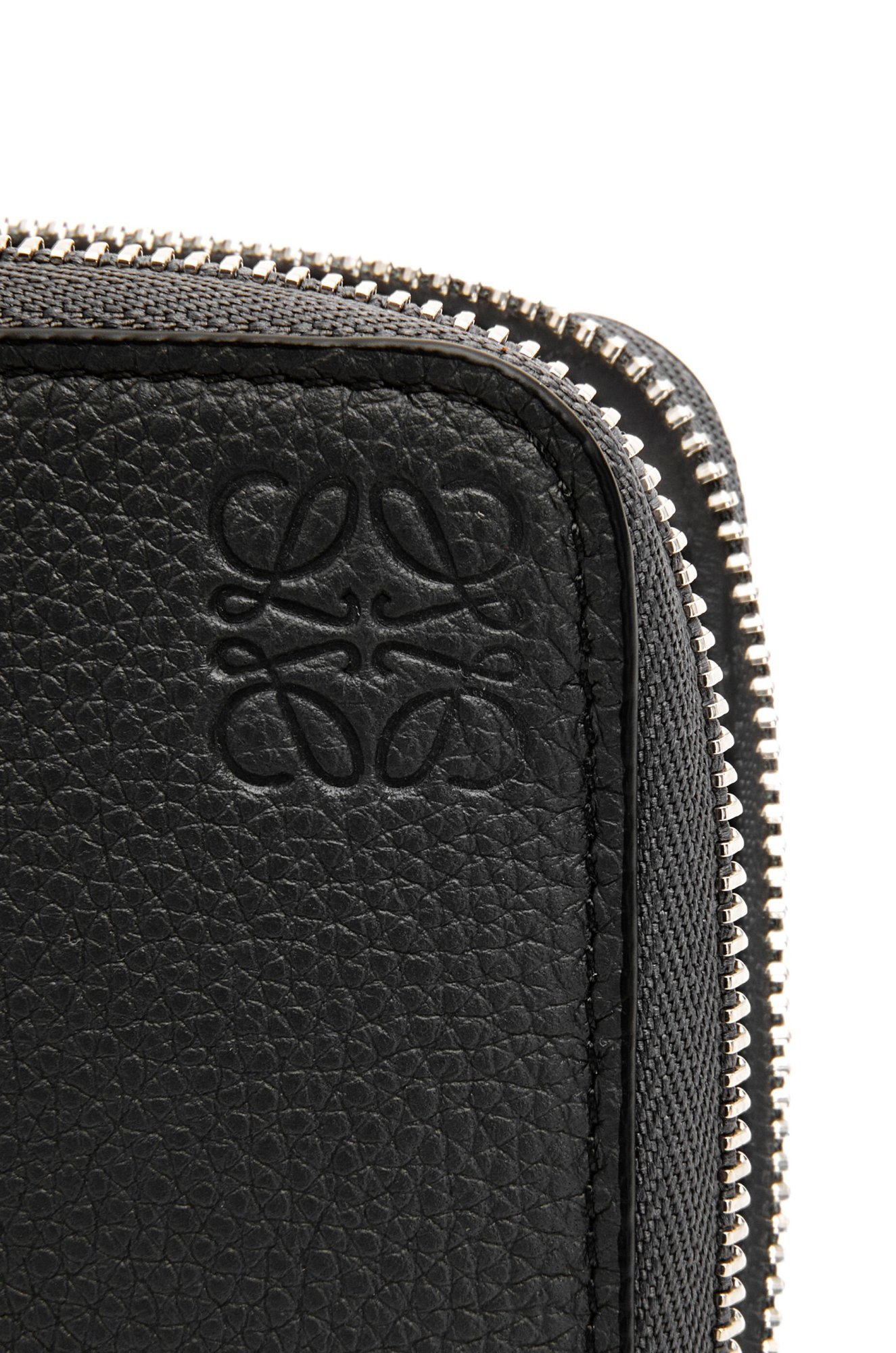 Loewe Logo-debossed Zip-around Wallet In Black
