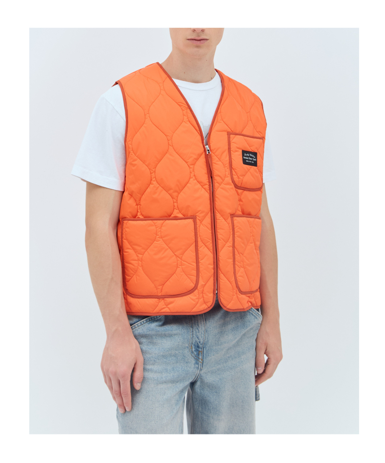 Awake Quilted Vest In Multicolor