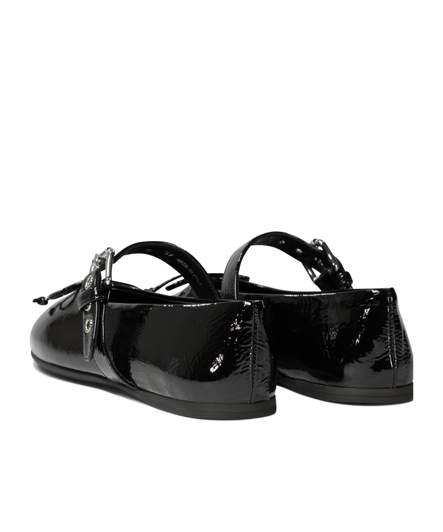 Shop Miu Miu Naplak Ballerinas In Black