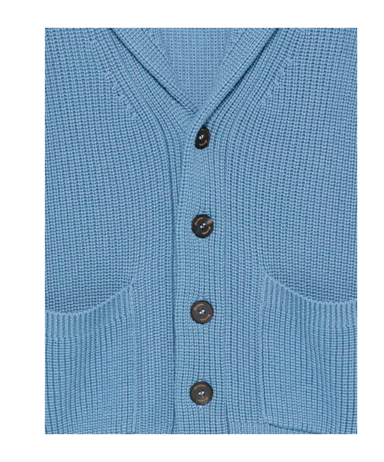 Drumohr Shawl-collar Patch-pocket Cardigan In Blue
