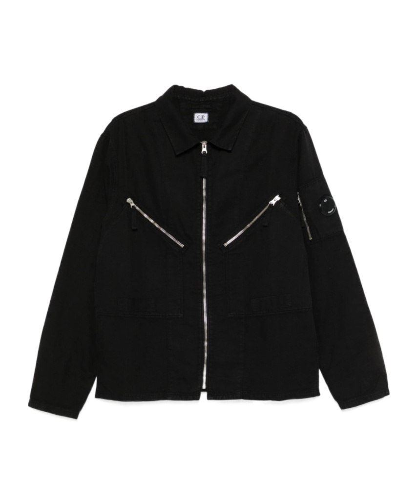 C.p. Company C. P. Company Lens-detail Shirt Jacket In Black