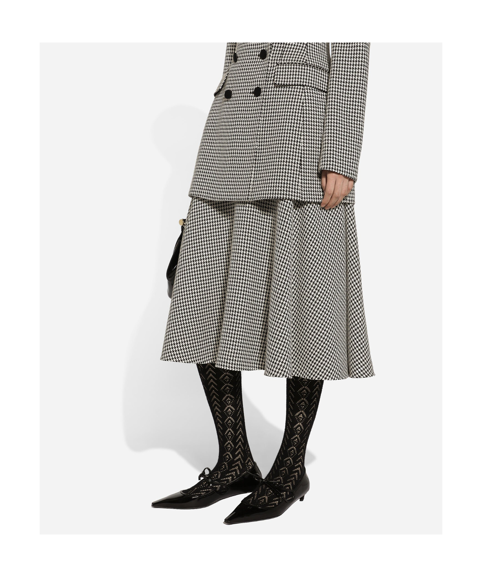Dolce & Gabbana Tartan Check Skirt In Gray