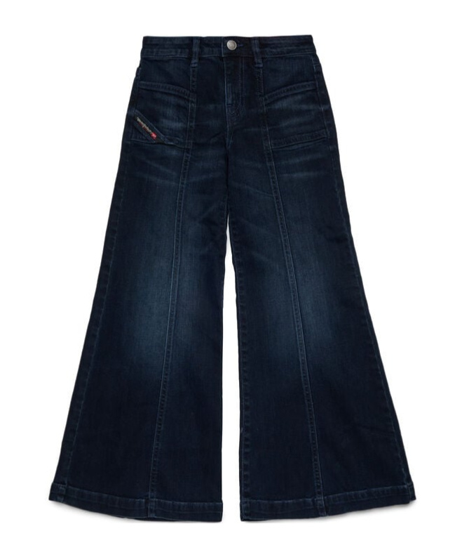 Diesel Jeans Flare Blu-nero Sfumato In Blue