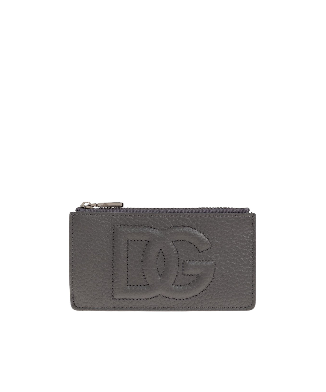 Dolce & Gabbana Dolce Gabbana Logo Embossed Zipped Wallet In Black