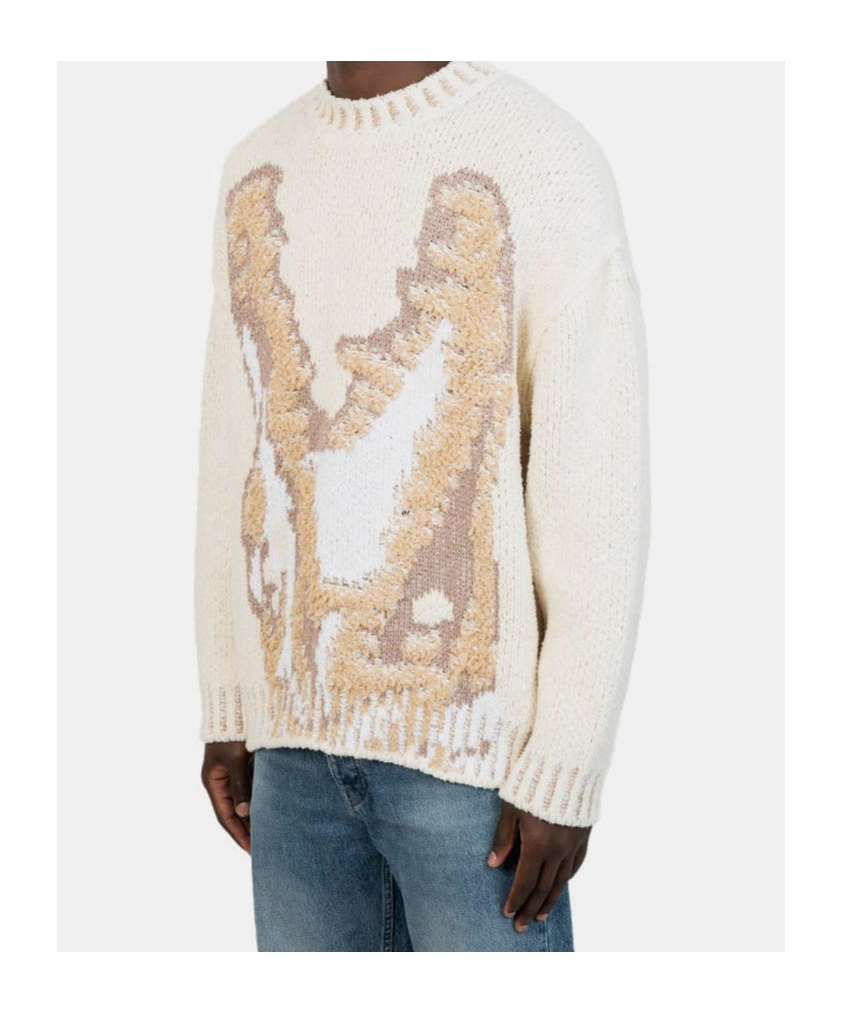 Lacoste Long-sleeved Sweater In Neutral
