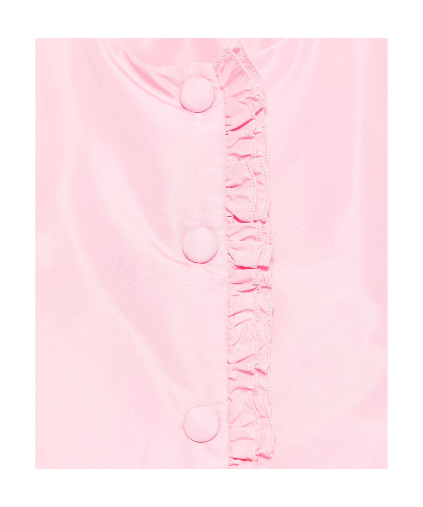 Monnalisa Ruffled-trim Puffer Jacket In Pink