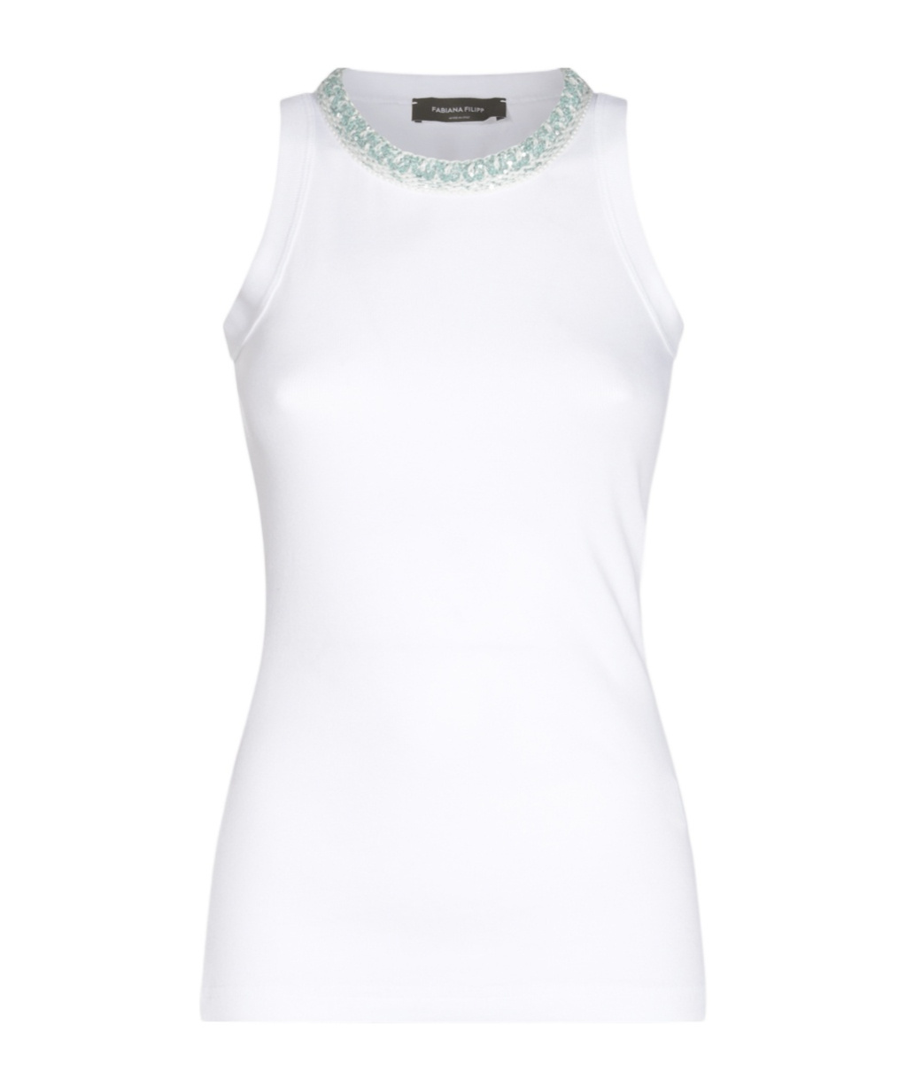 Fabiana Filippi Round-neck Vest In White