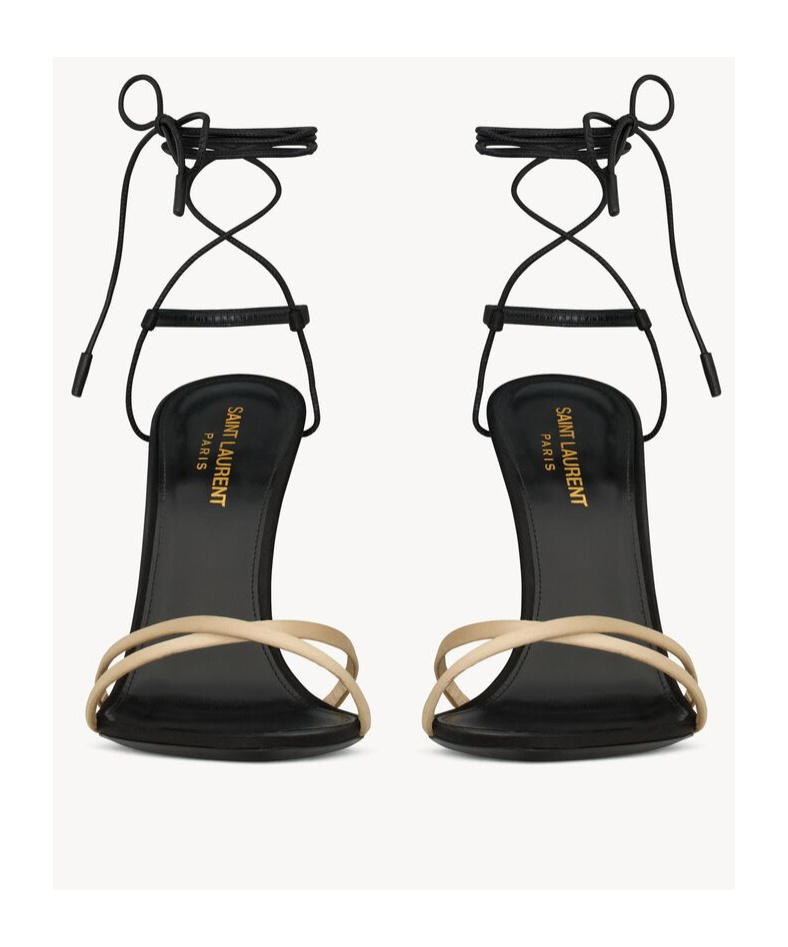 SAINT LAURENT LIZA SANDALS IN SATIN CREPE