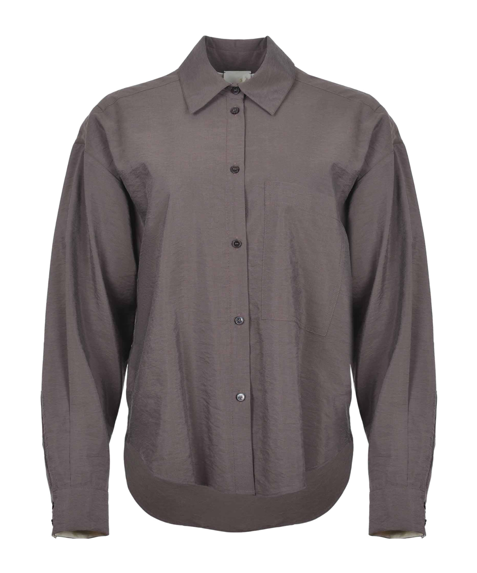 Alysi Long-sleeved Shirt With Chest Pocket In Gray