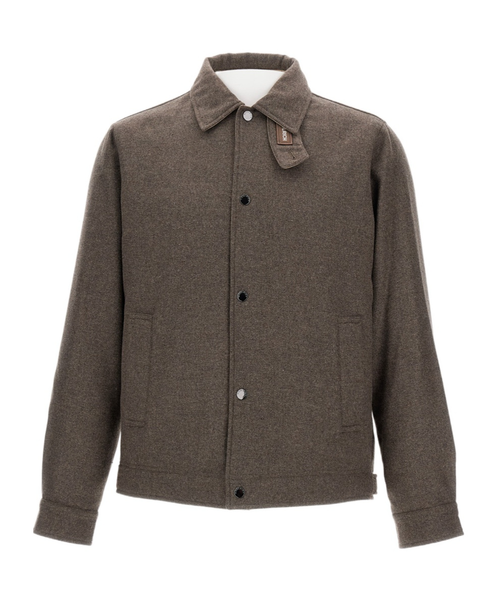 Woolrich Button-fastening Shirt Jacket In Brown