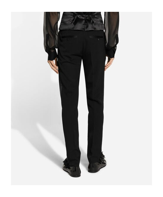 Dolce & Gabbana Men's Wool Trousers In Black