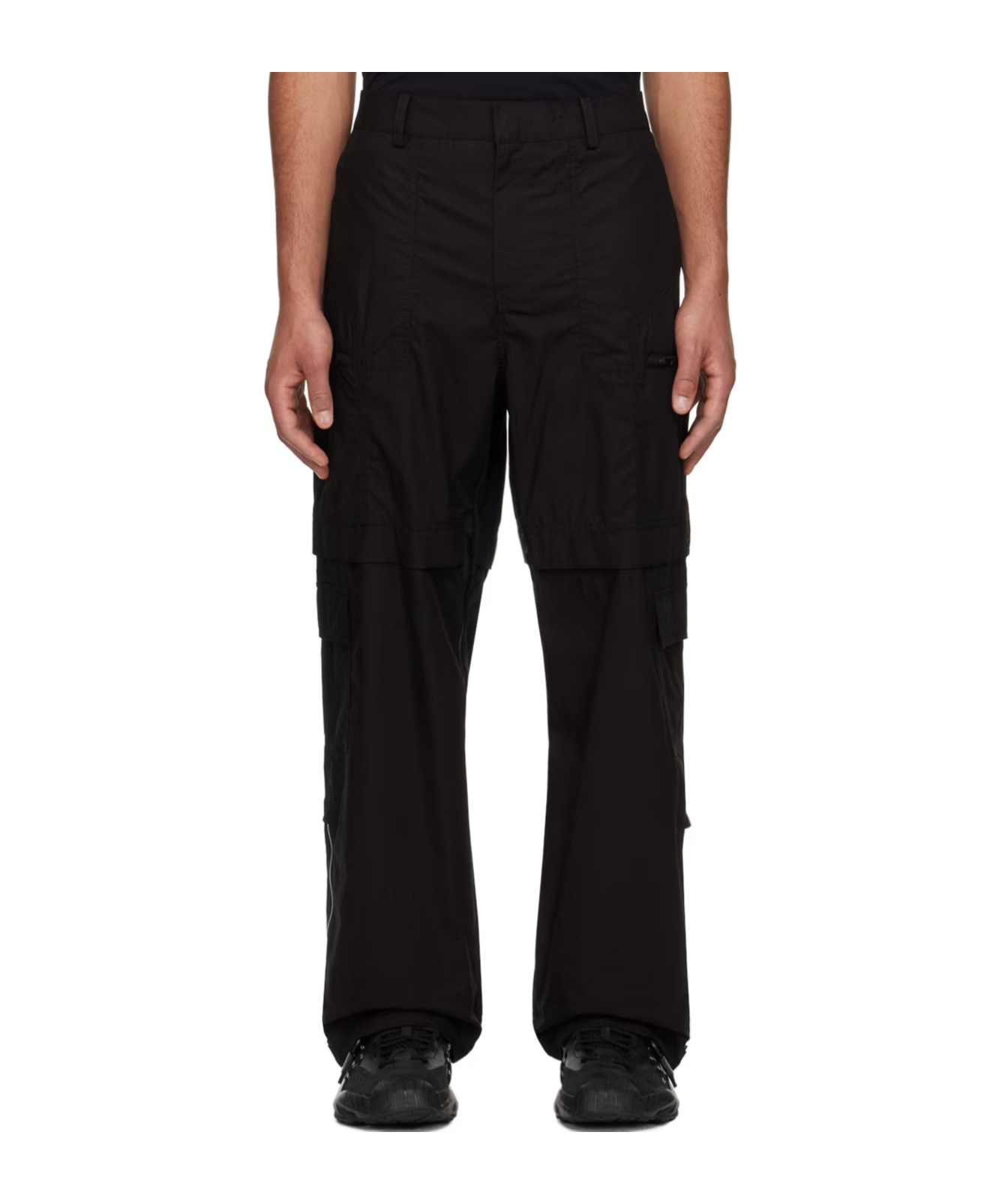 Juunj Slit Trouser Casual Pants In Black