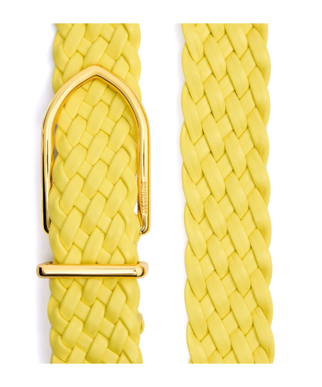 Jacquemus La Ceinture Bambino Leather Belt In Yellow