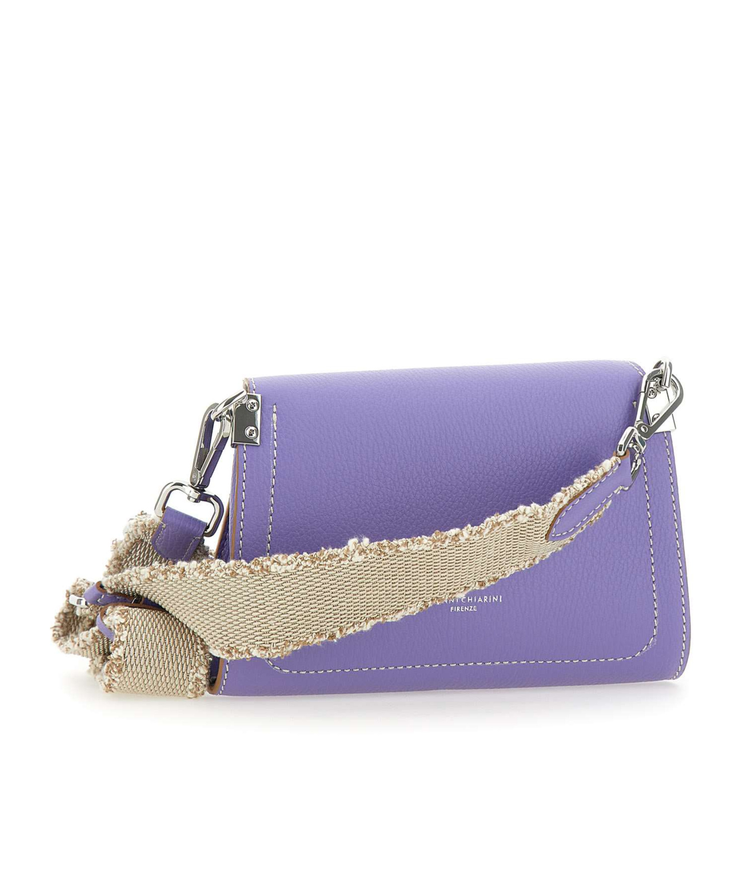 Gianni Chiarini Margot Foldover Top Crossbody Bag In Purple