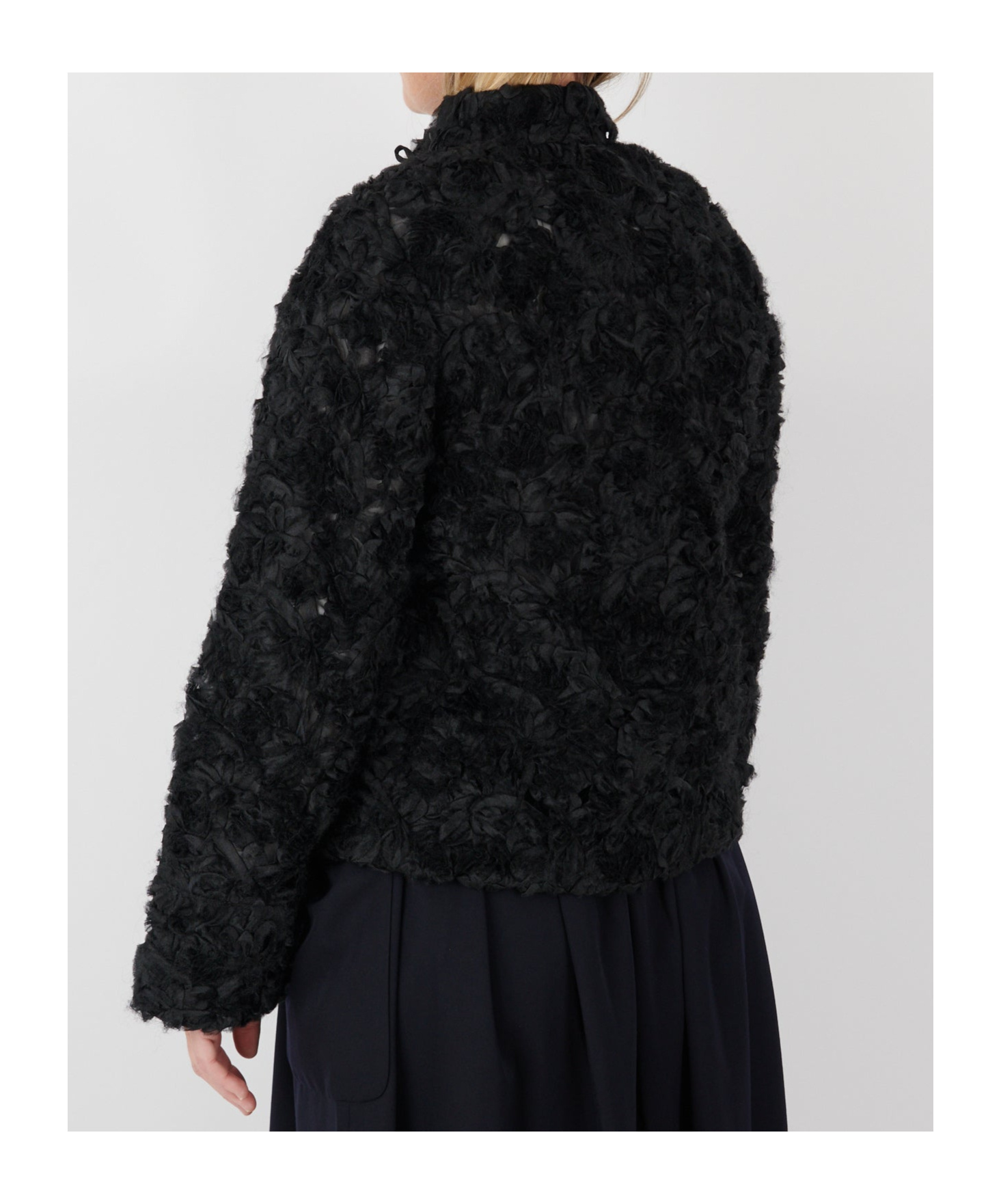 Comme Des Garçons Long-sleeved Casual Jacket In Black