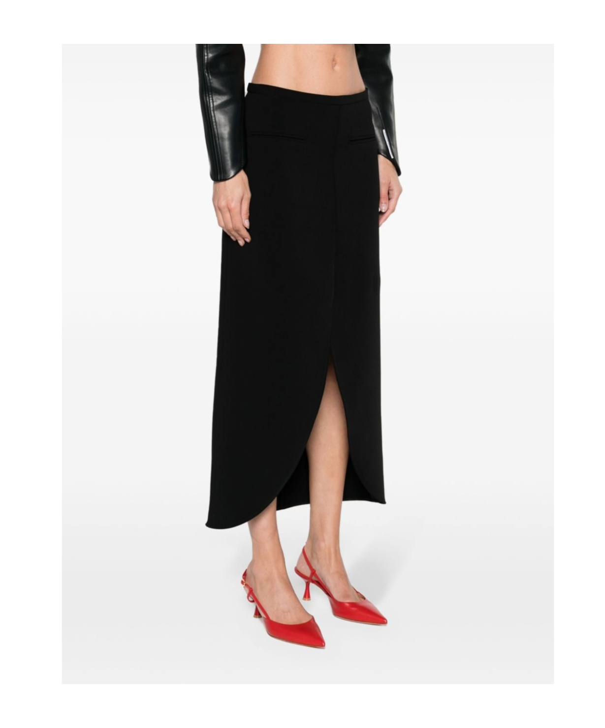 Courrèges Courreges Black Polyester Blend Skirt In Black
