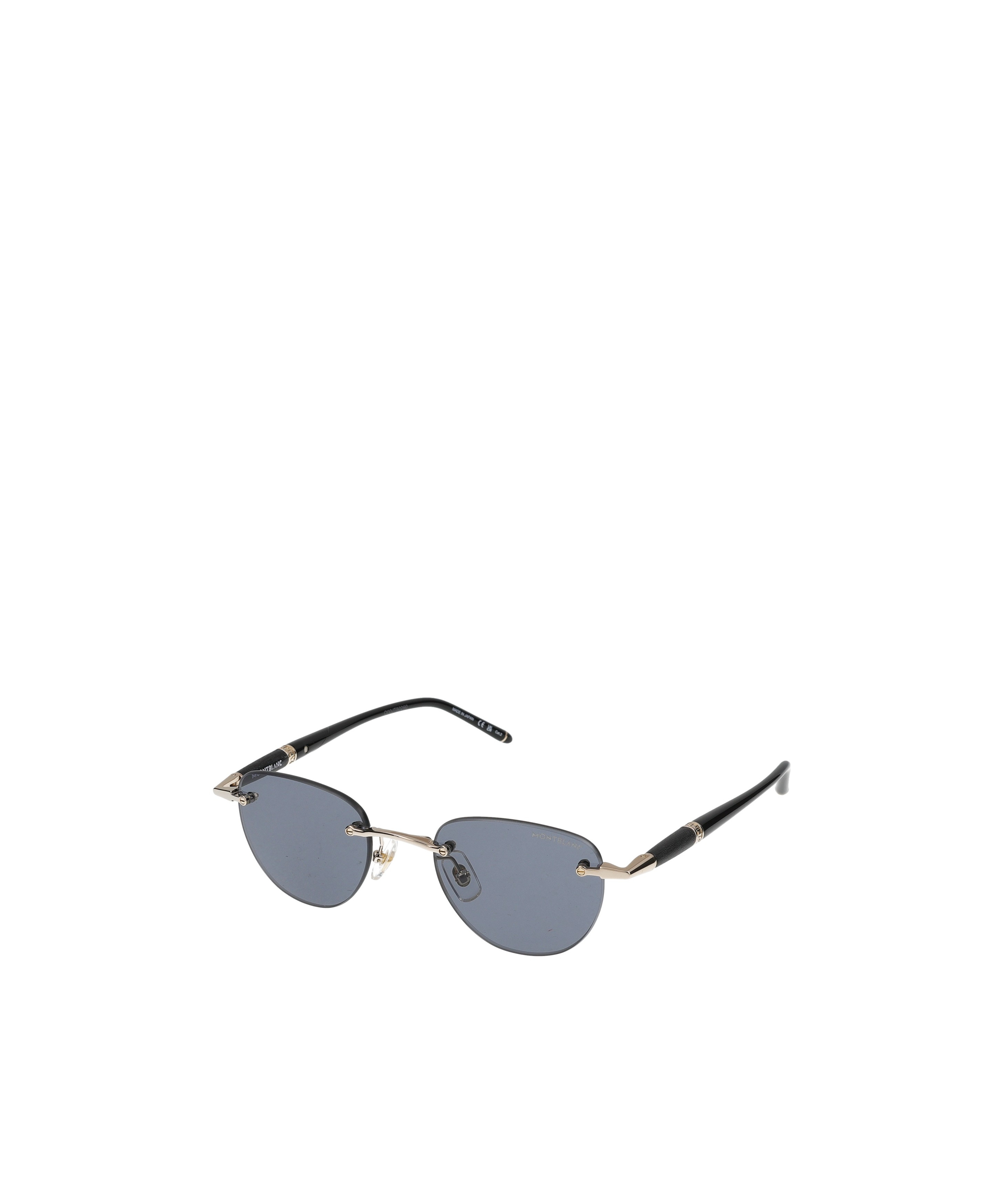 Montblanc Oval Frame Sunglasses In Gray