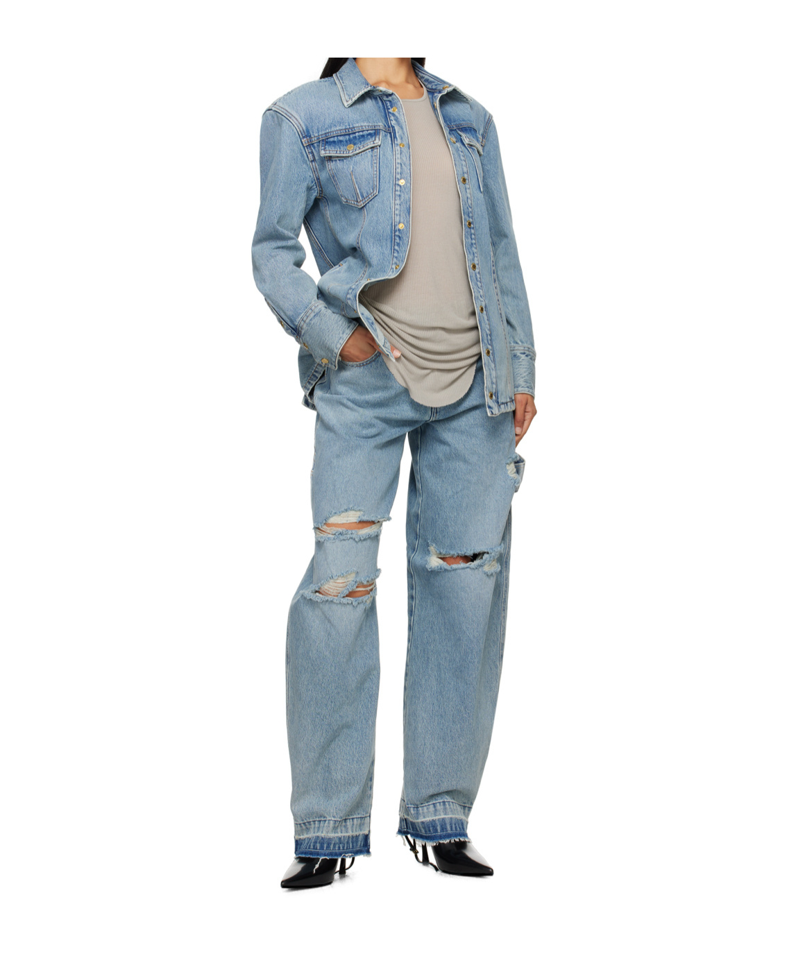Shop Darkpark Nicole Jacket In Blue