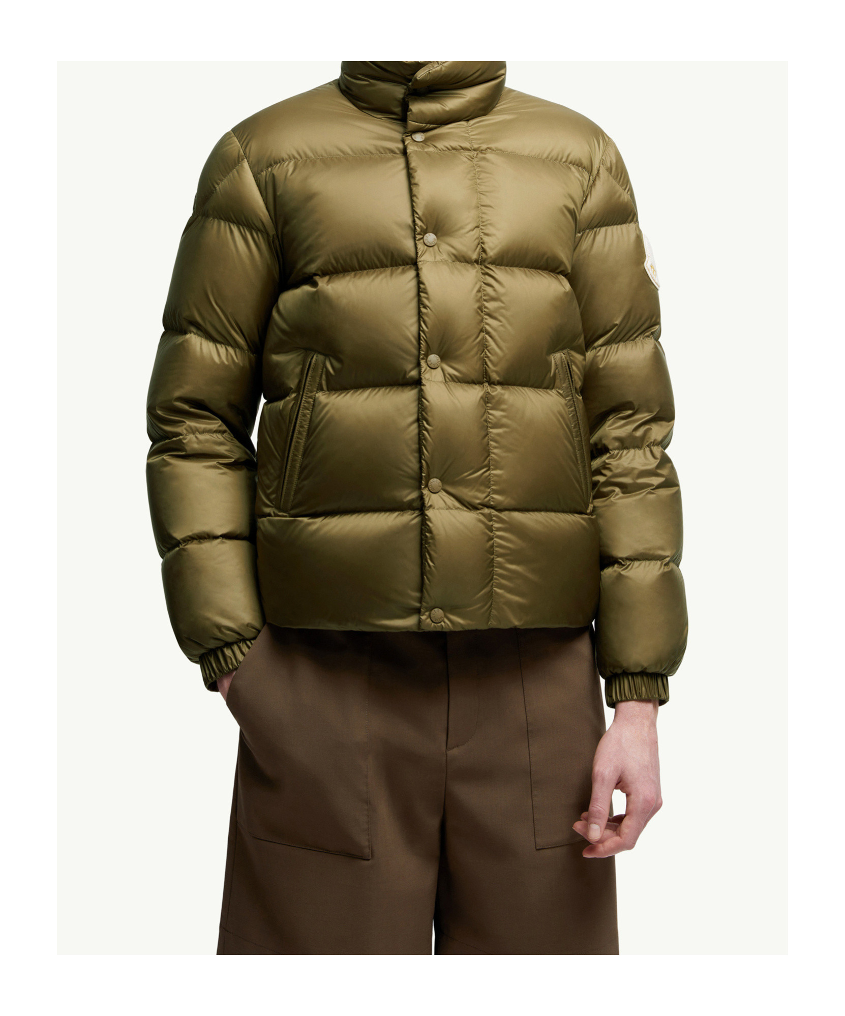 Moncler Tripiti Short Down Jacket In Green