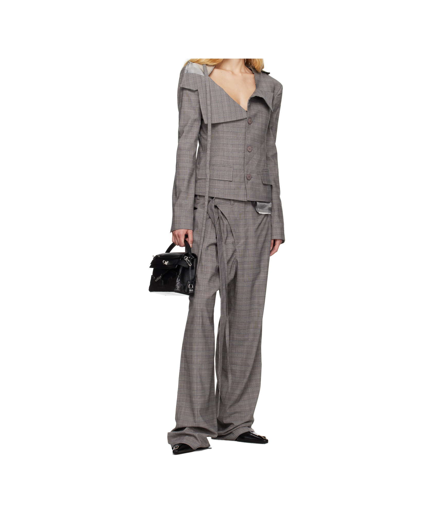 Ottolinger Off-shoulder Blazer In Gray