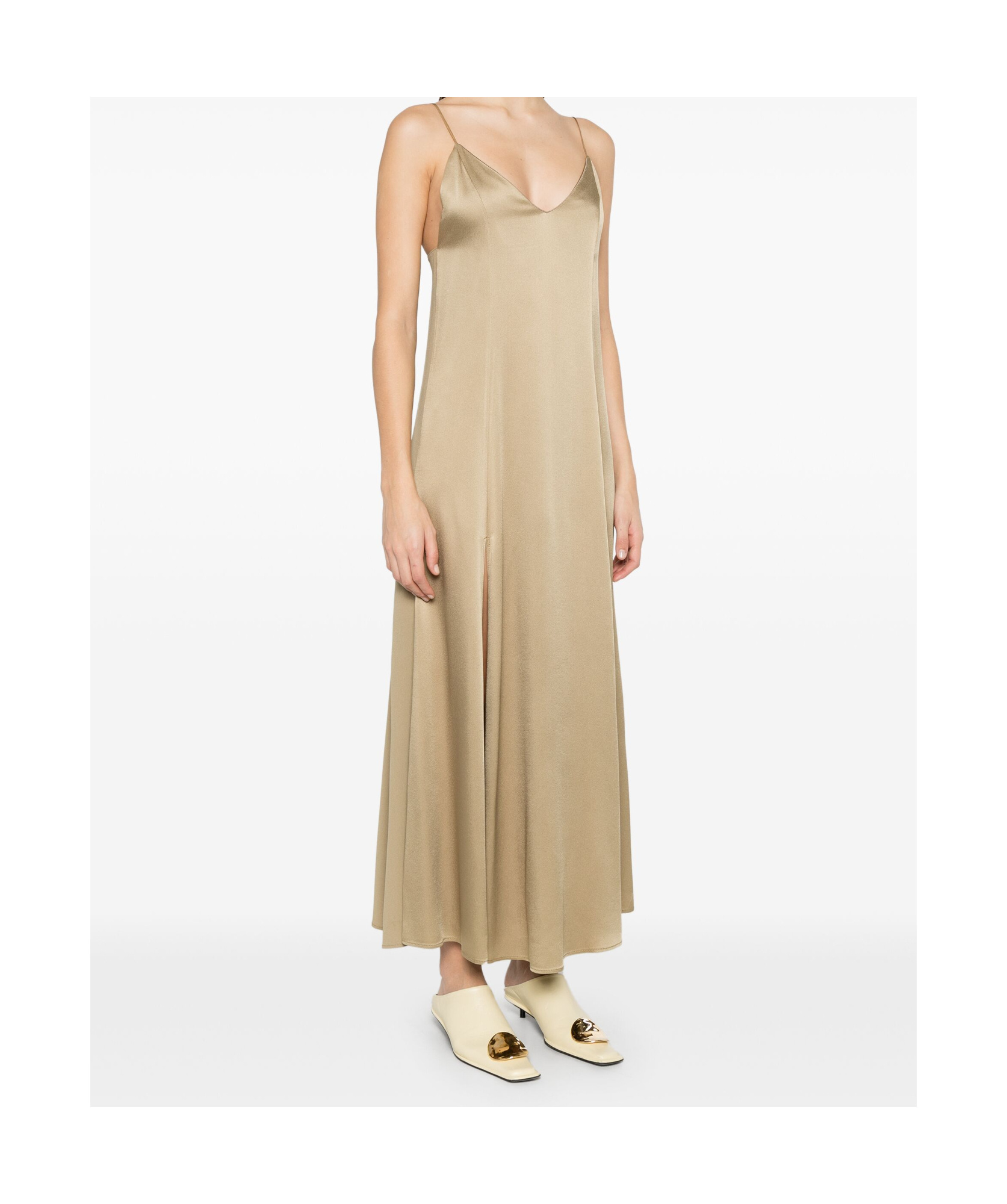 Shop Forte Forte Shift Maxi Dress In Nude