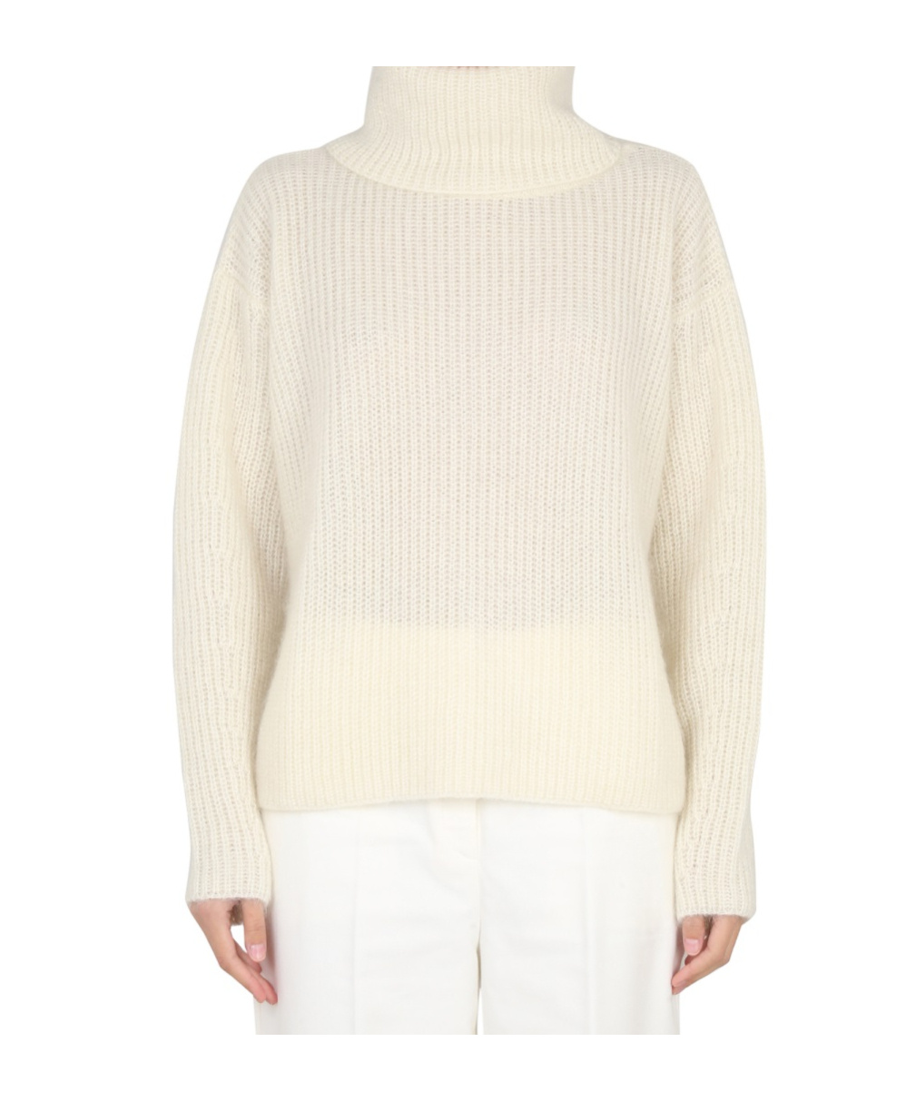 Shop Hugo Boss Roll-neck Chunky Jumper In White