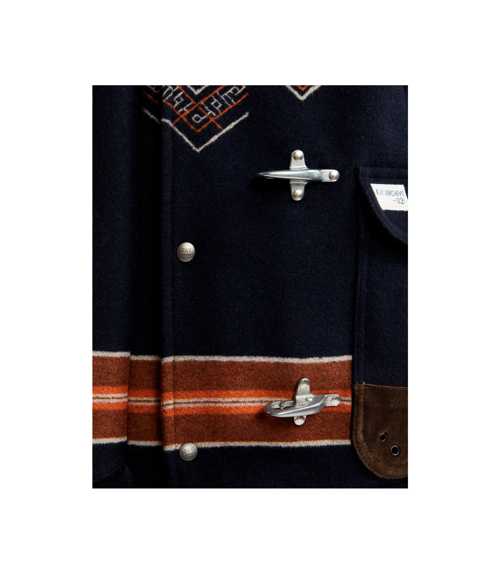 Fay Embroidered Wool Blend 4 Ganci Yateh Jacket In Black