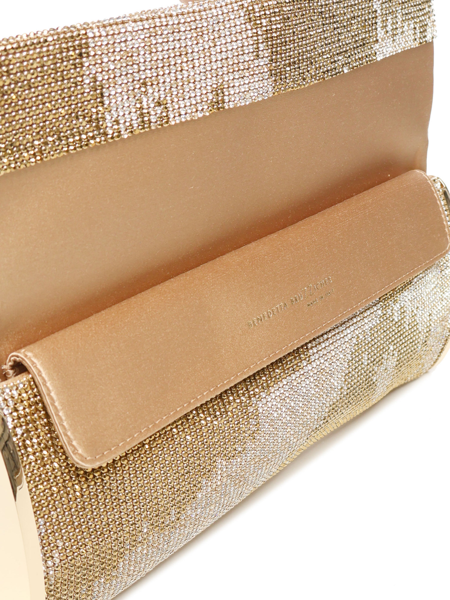 Benedetta Bruzziches Kate Chain-link Clutch Bag In Nude
