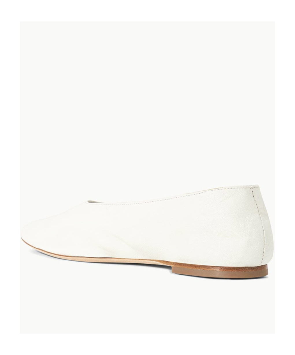 Staud Alba Ballet Flats Paper In White
