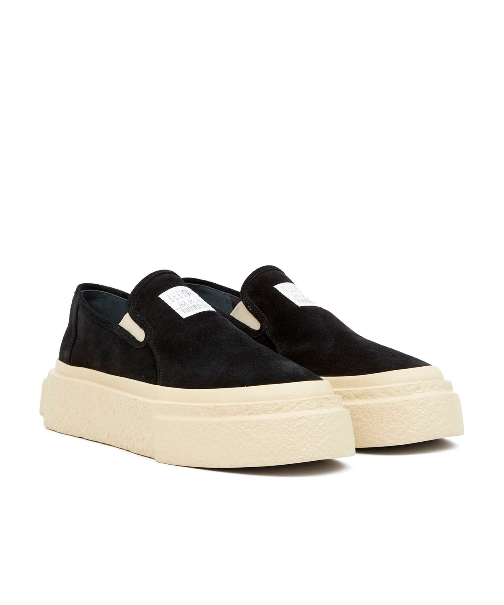 Shop Mm6 Maison Margiela Numbers-motif Slip-on Sneakers In Nude