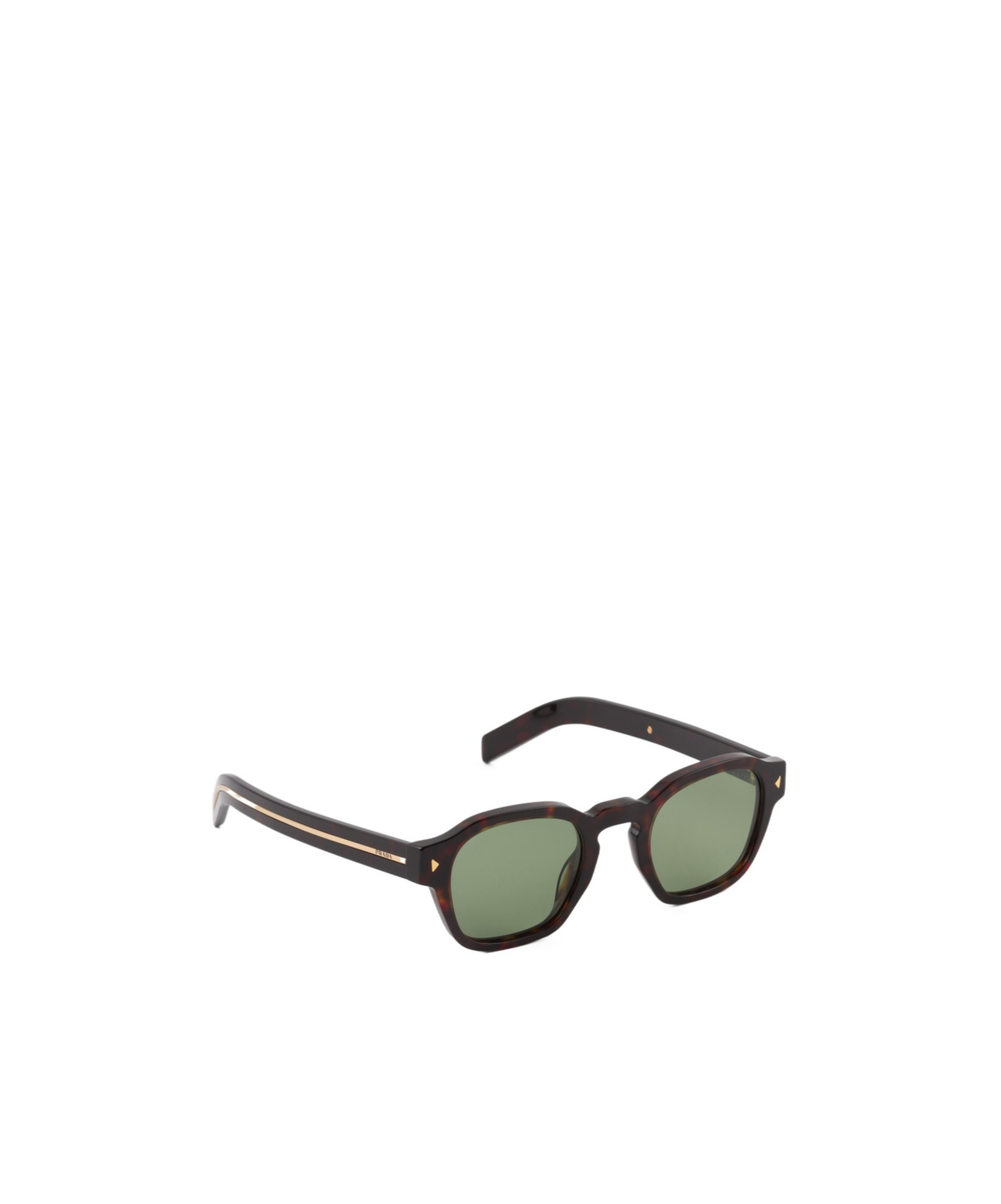 Prada Logo-engraved Sunglasses In Green