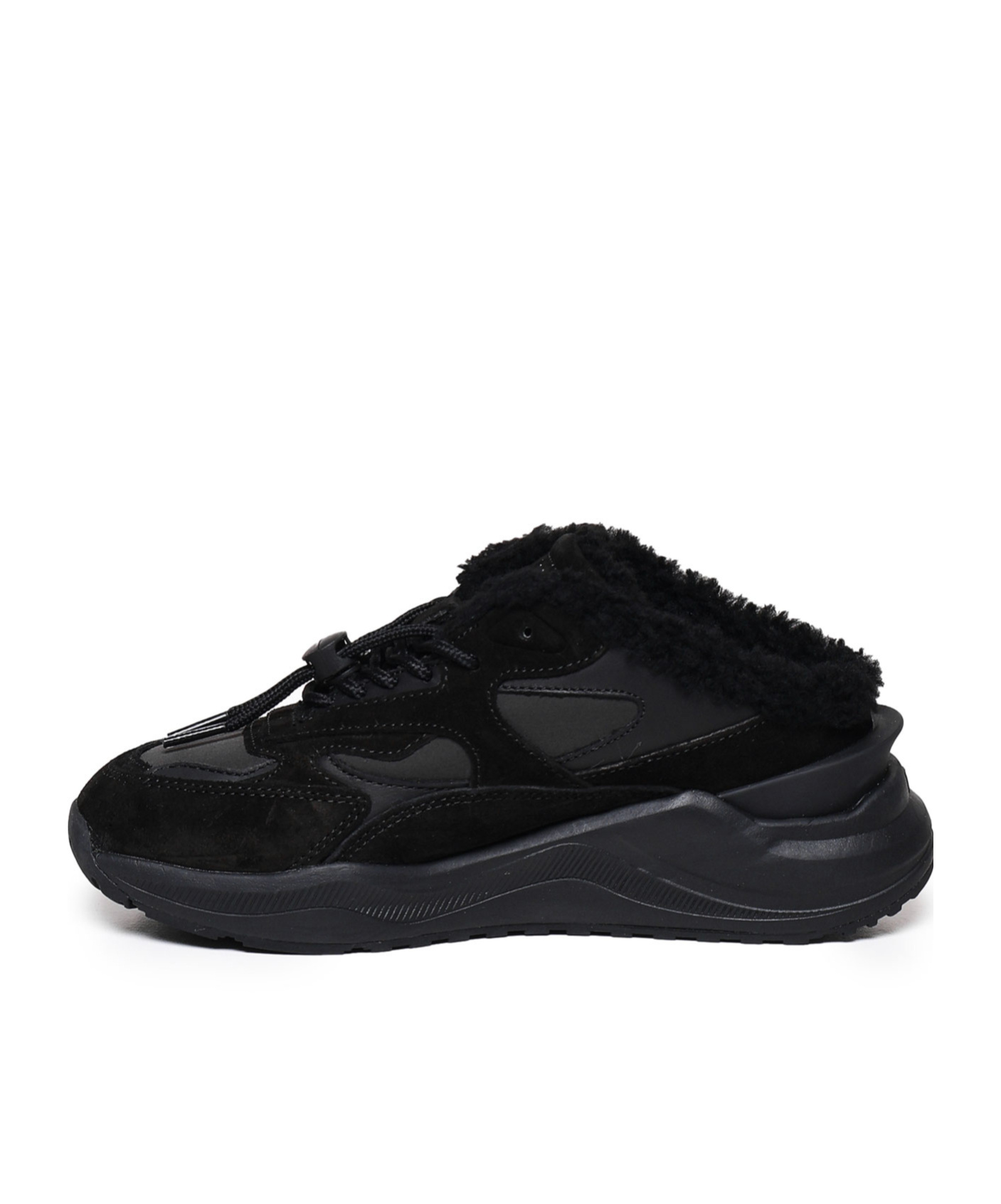 Date Leather Trainers In Black