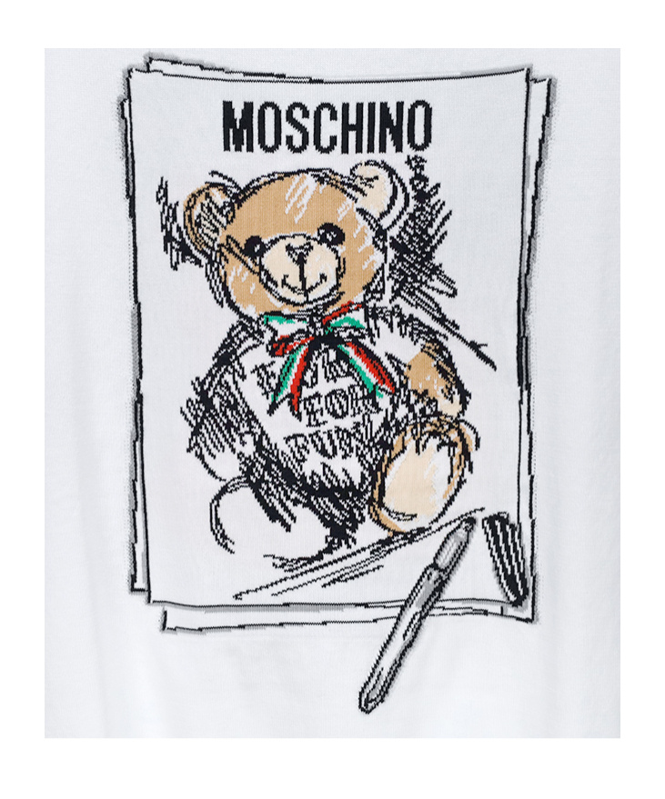 Moschino Teddy Bear Short-sleeved T-shirt In White