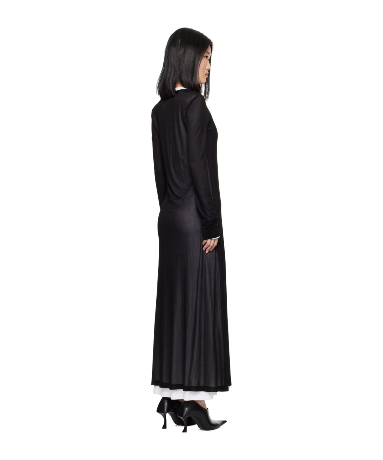 Helmut Lang Double Layer Dress In Black