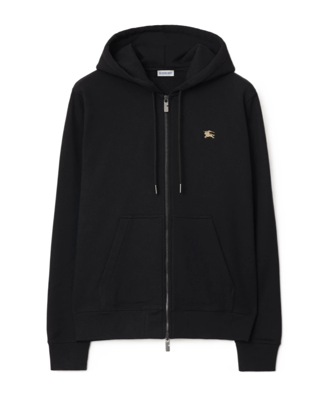 Burberry Black Sweatshirt With Ekd Embroidery On The Front And Logo Print On The Rear In Cotton Man In Black