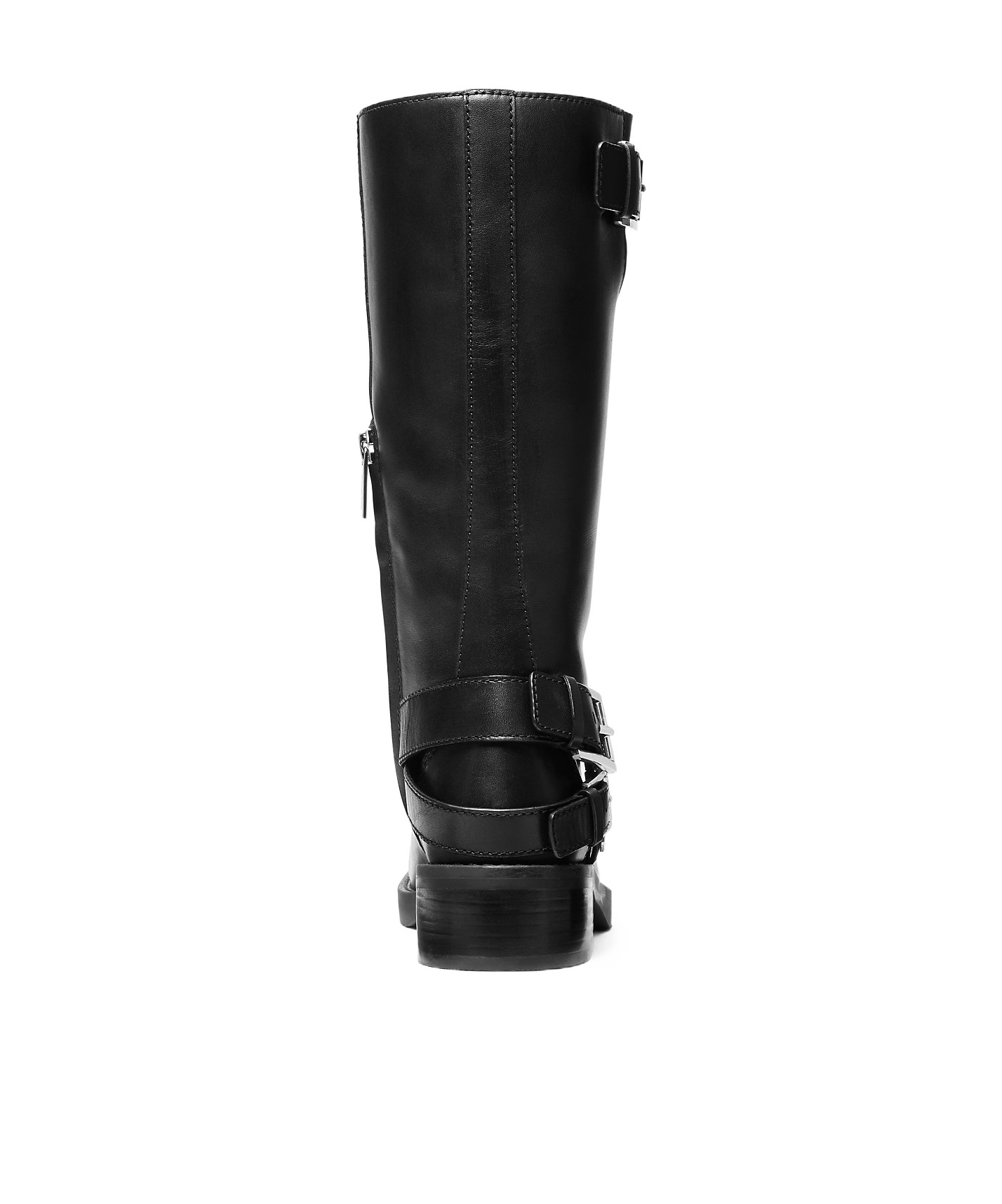 Michael Michael Kors 40f4cbfb7l Womens Buckle Leather Mid-calf Boots In Black