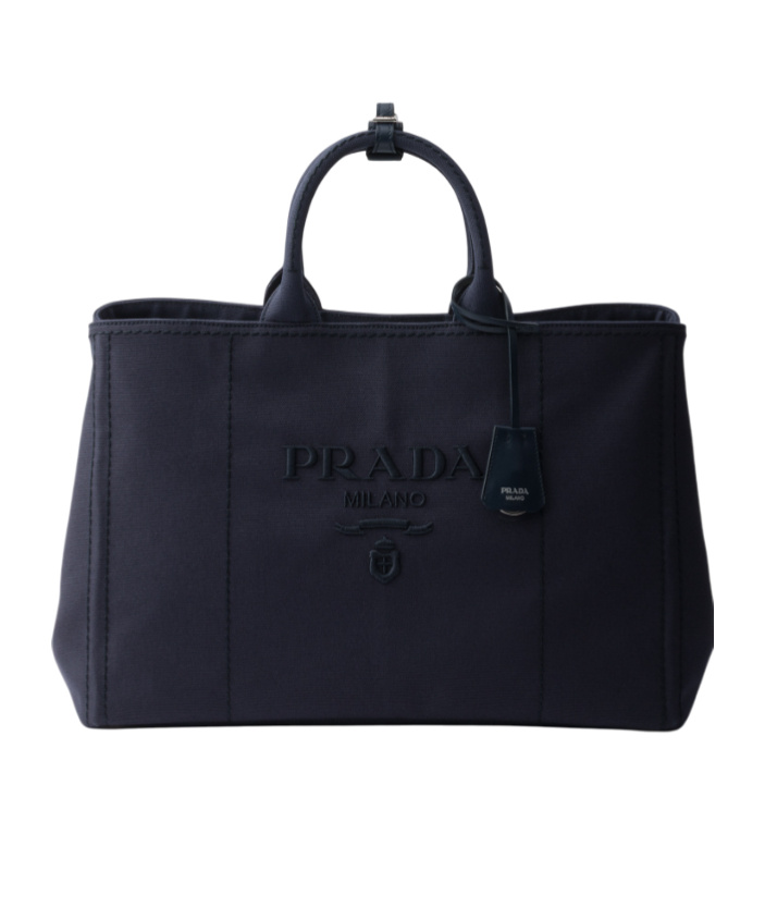 Prada Jardinière Extra Large Cotton Canvas Tote Bag