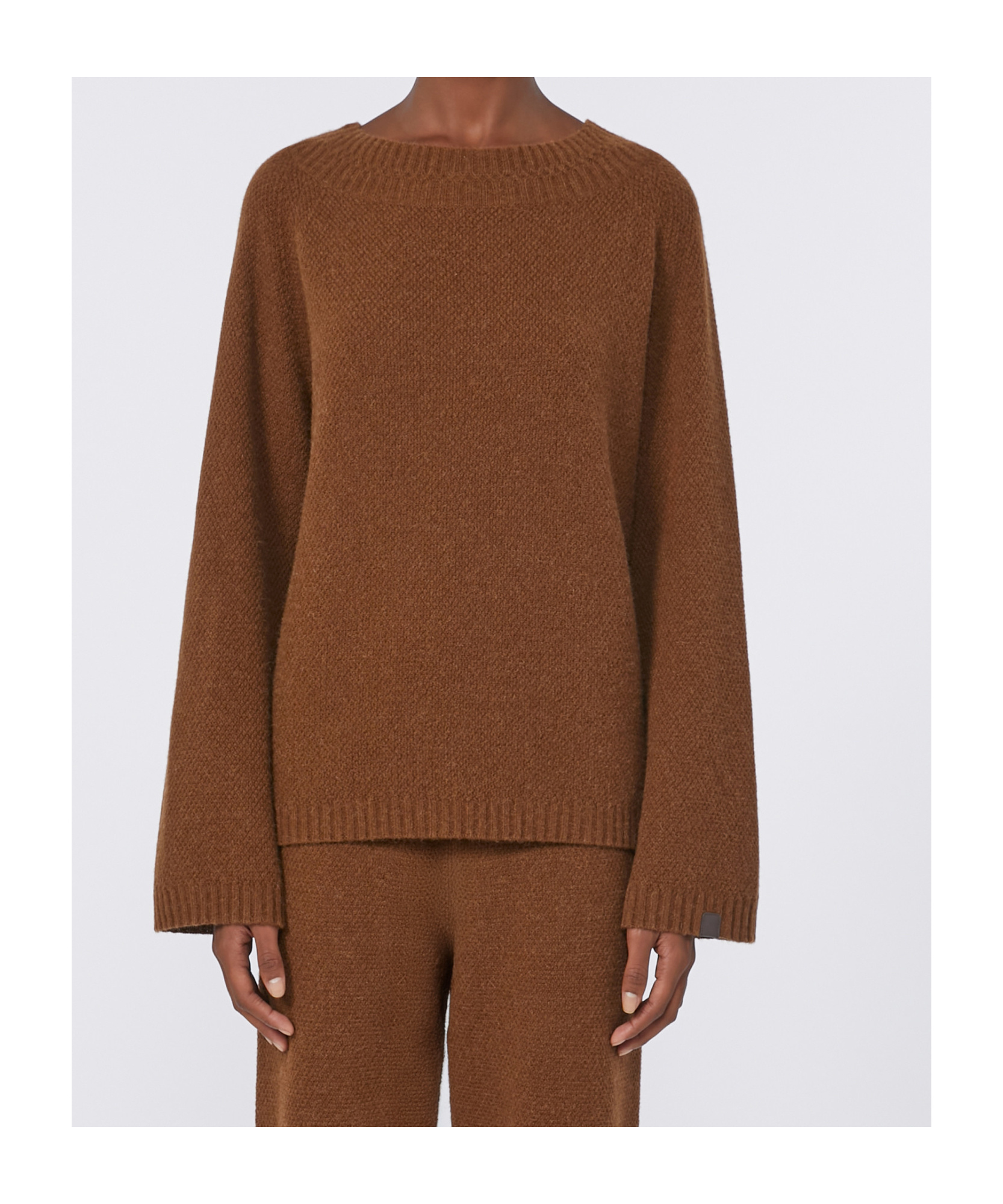 Max Mara Camel Yarn Sweater In Brown