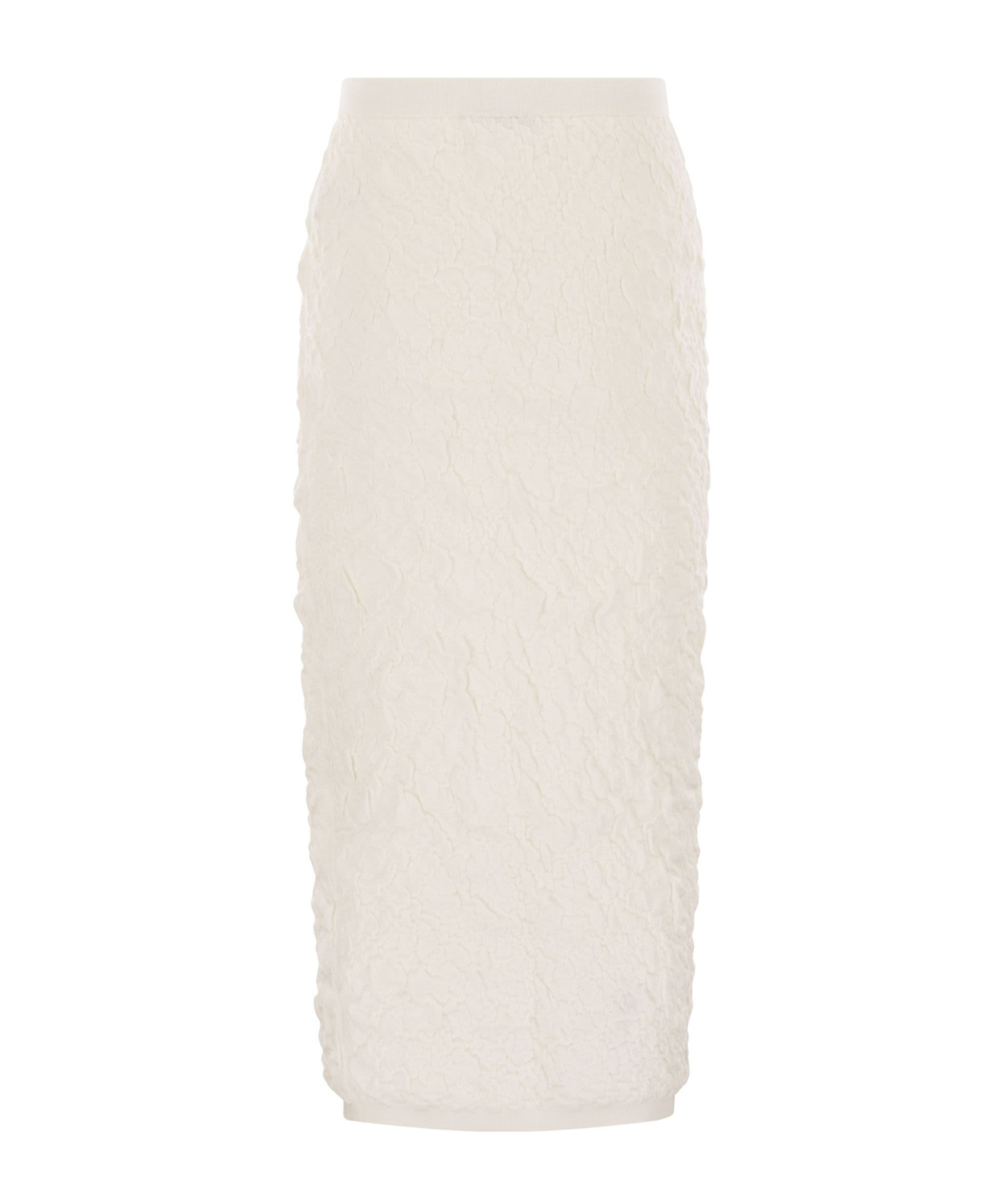 Fabiana Filippi Slim Skirt With Embossed Finish In White