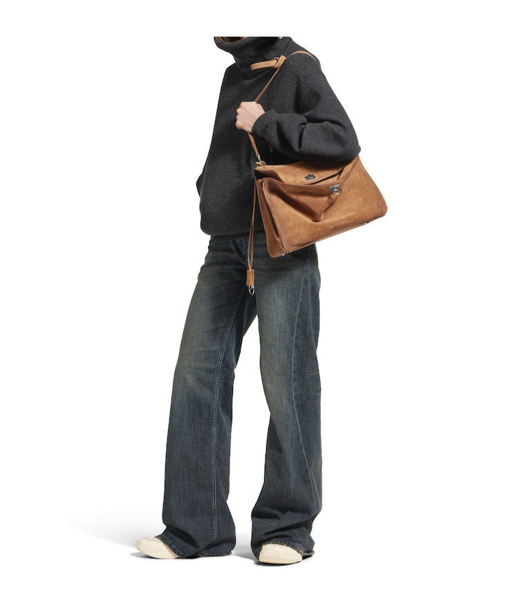 Balenciaga Midi Dress In Brown