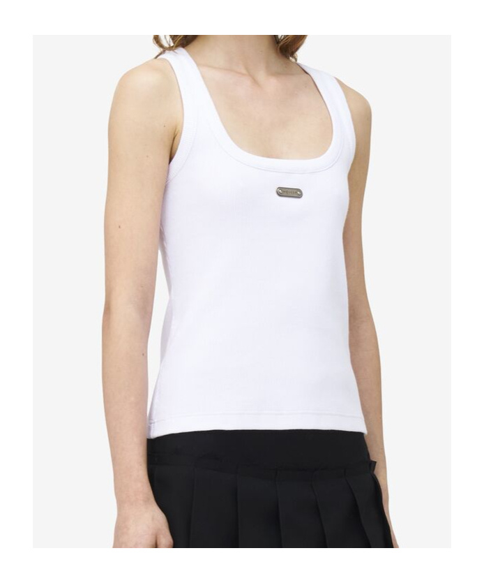 Alexander Mcqueen Mcqueen Placket Tank Top In White