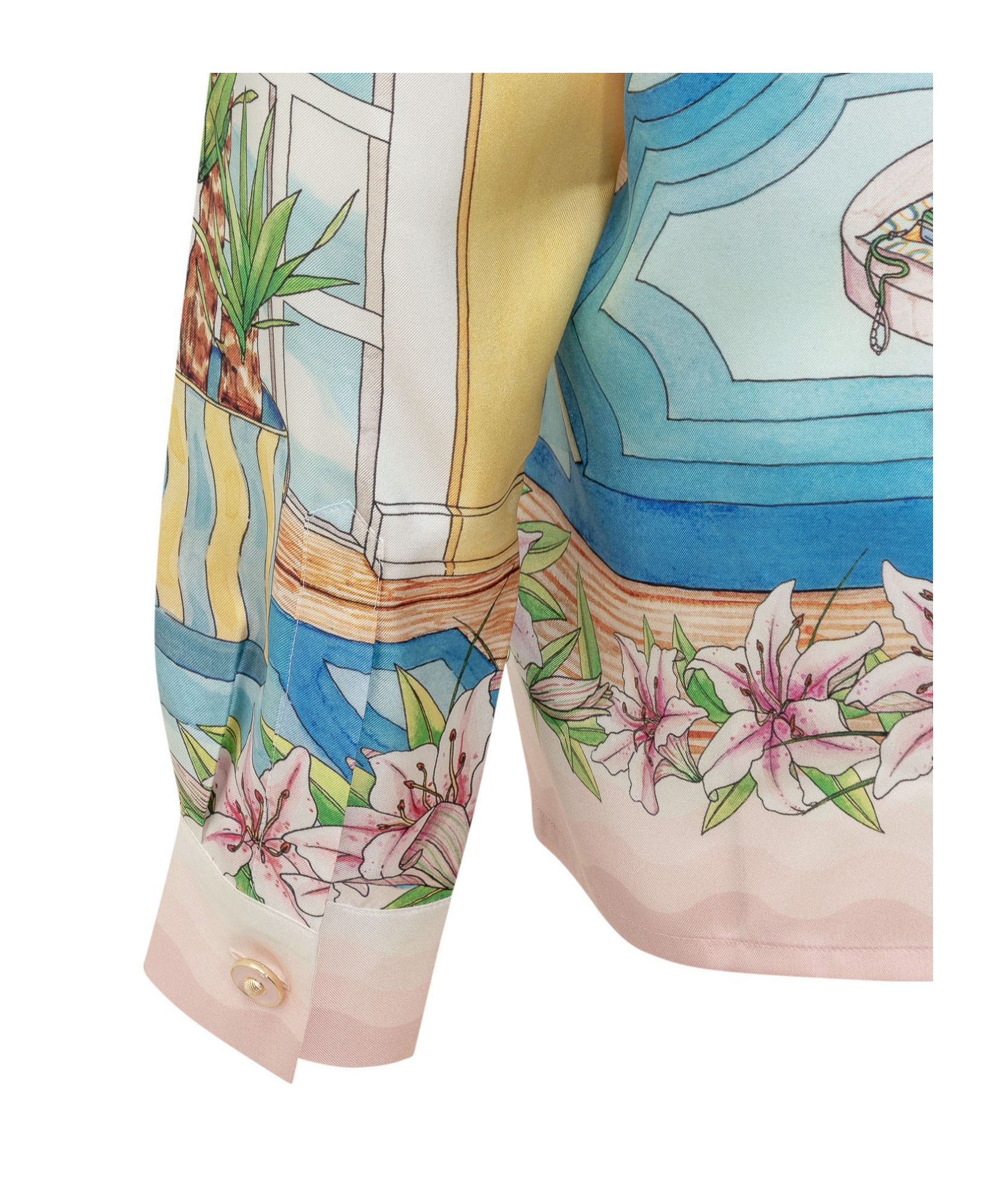 Casablanca Ladies Apartement Dans Les Airs Printed Shirt In Multicolor