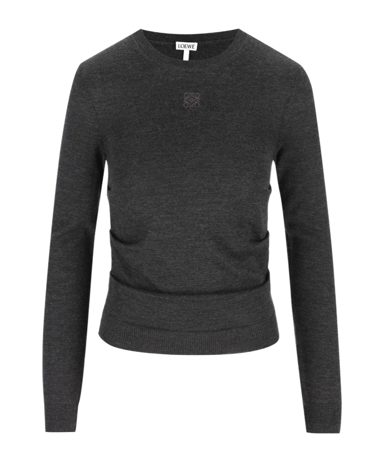 Loewe Draped Sweater In Cashmere And Silk In Black