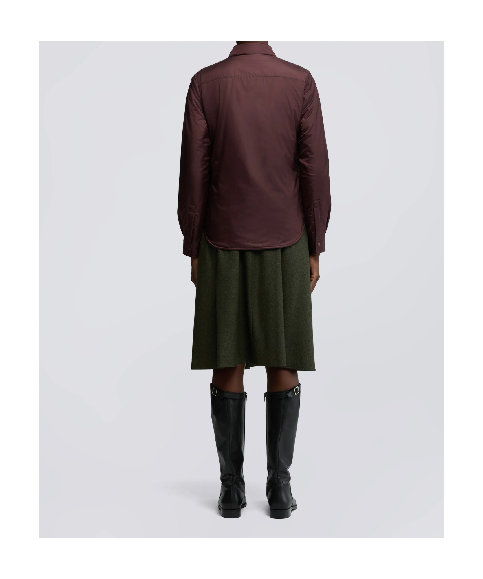 Aspesi Buttoned Padded Shirt Jacket In Red