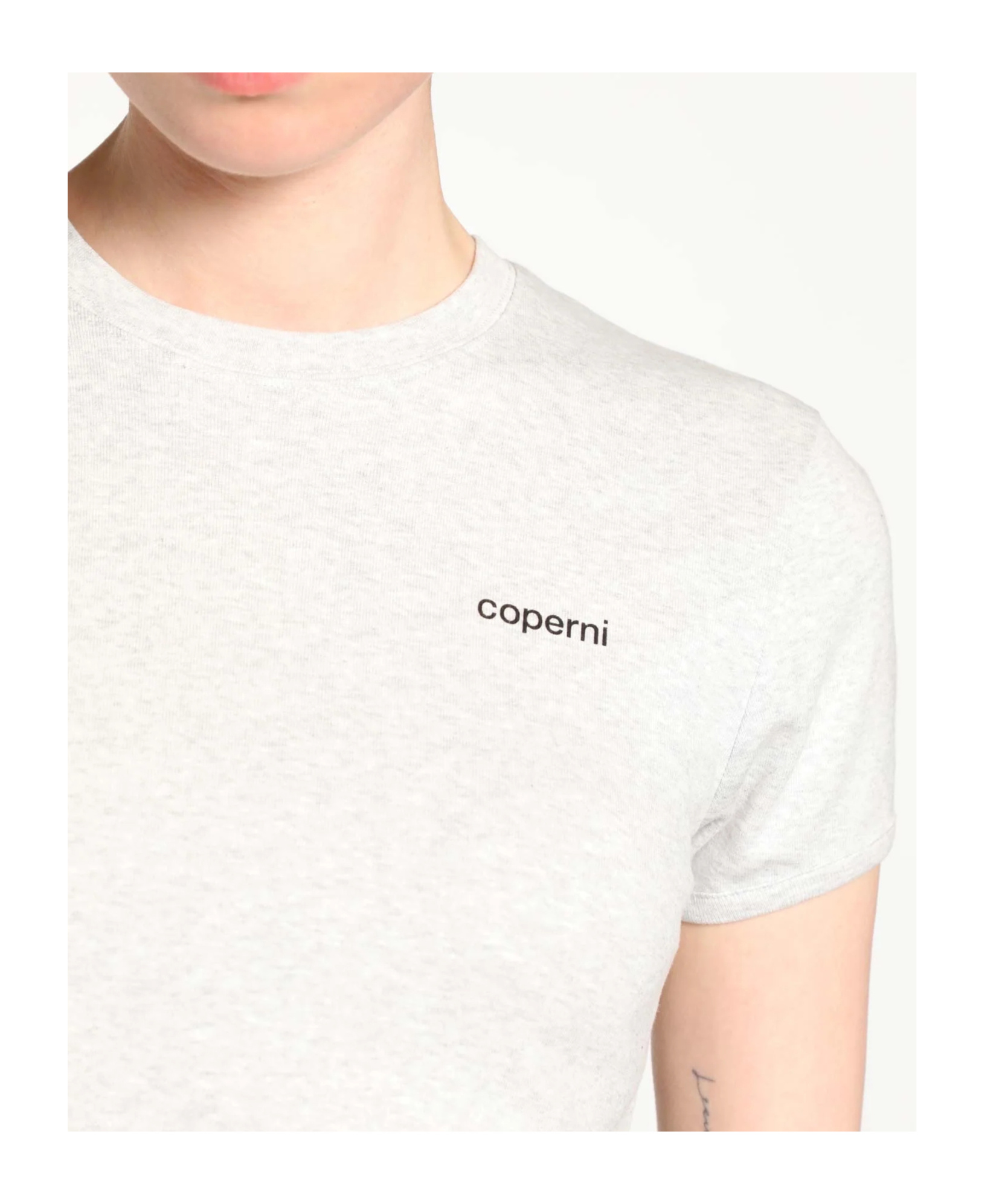 Coperni Round-neck Logo T-shirt In Gray