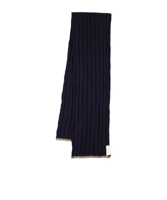 Brunello Cucinelli Rib Logo Scarf
