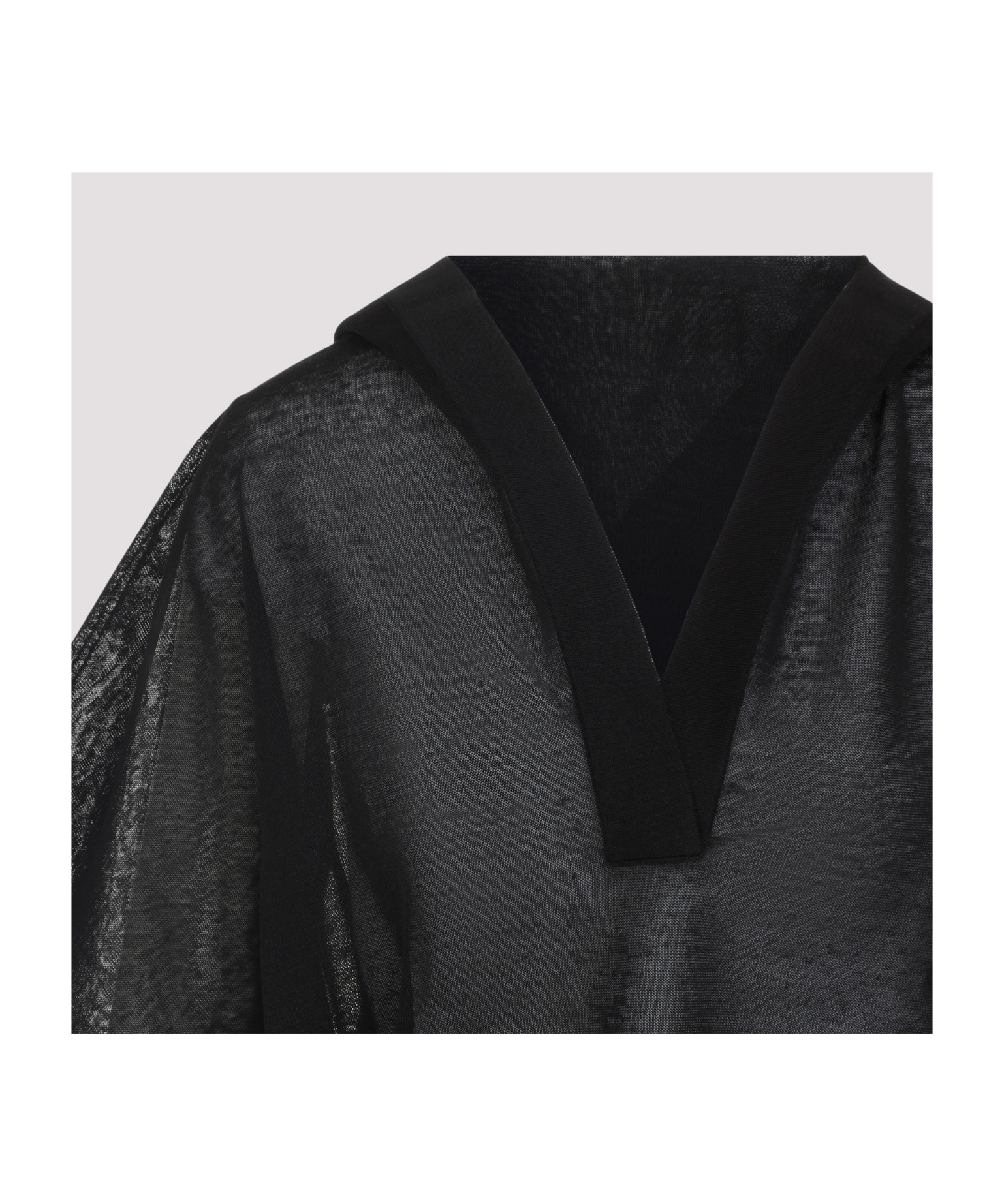 Alaïa Long-sleeved Linen And Silk Hooded Top In Black
