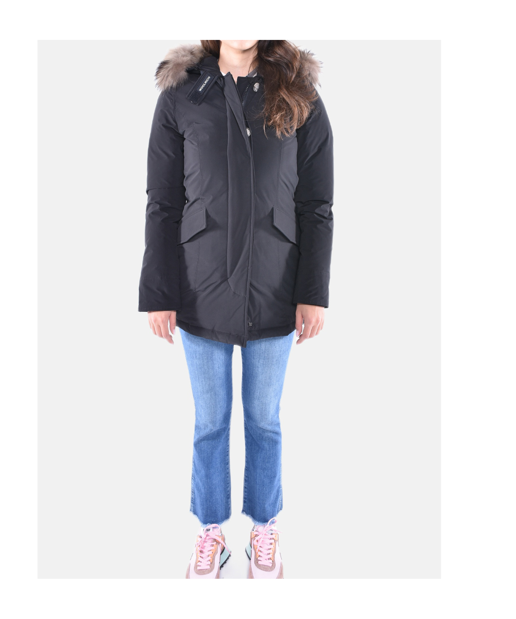 Woolrich Luxury Arctic Raccoon Parka In Black